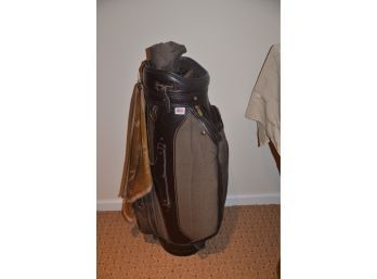 (#111) Golf Bag Wheatly Hill Leather -used
