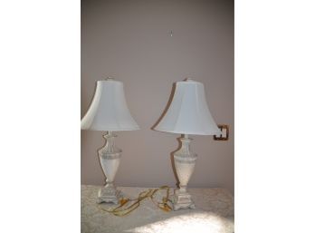 (#4) Pair Of Resin Lamps 29.5'H