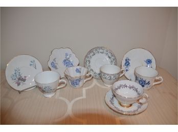 (#49) Tea Cups Sets (5) Fine Bone China (staffordshire, Elizabelhan)