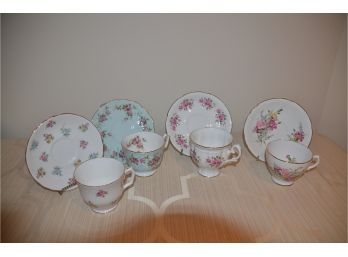(#47) Fine England Bone China Tea Cup Sets (stafforshire, Ansley, Imperial)