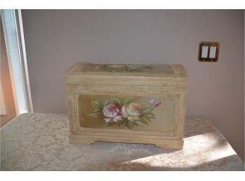 (#7) Hand Painted Wood Storage Trunk Chest