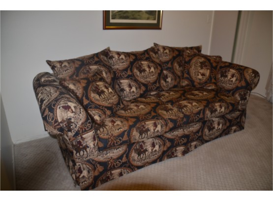 Thomasville Horse Print Queen Sleeper Sofa