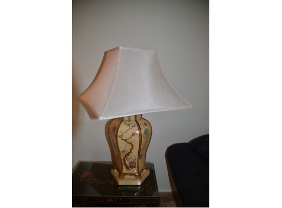 (#10) Asian 6 Sided Inspired Table Lamps 31'H X 6'base