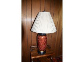 (#69) Red Asian Inspired Table Lamp 32'H