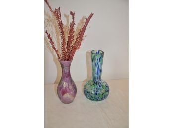 (#56) One Hand Blown Glass Vase (2)
