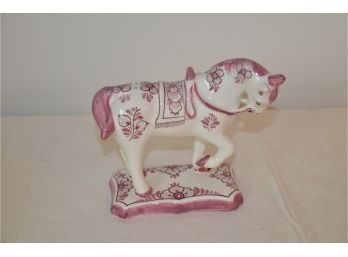 (#45) Ceramic Hand-painted Horse Stamped 809 Delt Road