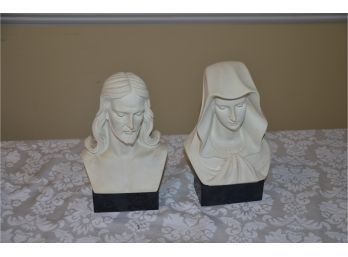 (#34) Religious Statue On Marble Base (2) 7'H