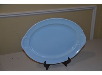 (#23) Oval Lu-ray USA Pastels Serving Platter 13.5 X9.5'