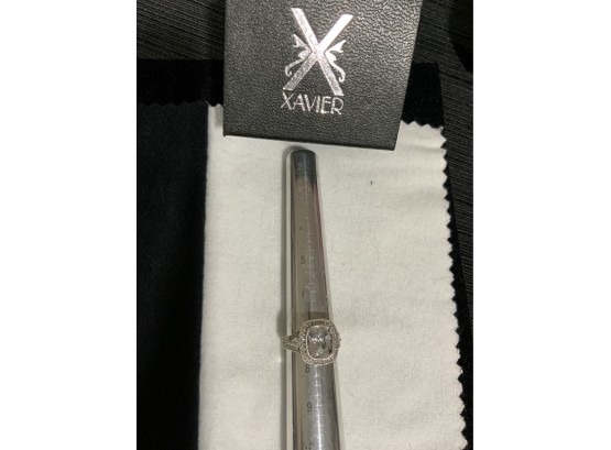 Xavier Ring Sterling Silver/ Cz Ring Size 7
