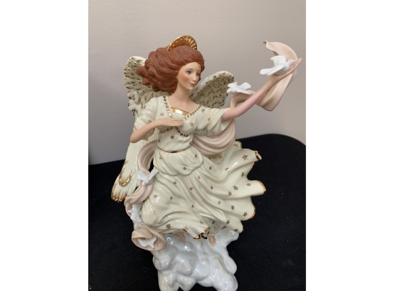 Lenox Millennium Messenger  Angel Figurine With Box 1ft H
