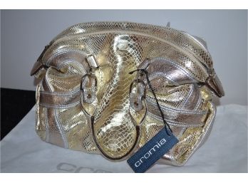 Cromia Gold And Silver Handbag
