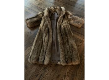 Tanuki Raccoon Fur Coat Medium Size