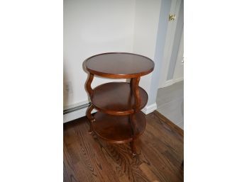 (#2) Two Tier Round End Table