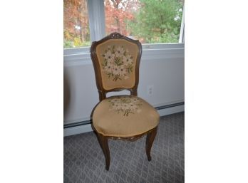 Vintage French Provincial Needle Point Side Accent Chair