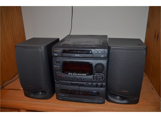 (#94) AIWA Karooke Digital Audio System NSX-5200 DVD, Radio, Cassette Speakers Next Pictures-works