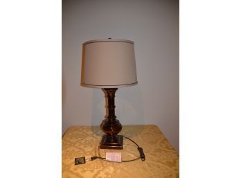 (#38) Metal Bronze Finish Table Lamp 30.5'H
