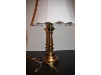 (#37) Brass Table Lamp (still Pitted) 27.5'H