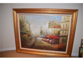 (#12) Large Oil Painting Of Italy 60'x47.5'