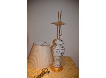 (#46) Frederick Cooper Ceramic Table Lamp Silk Shade 33'H