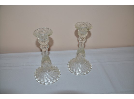 (#32) Glass Candle Stick Holder