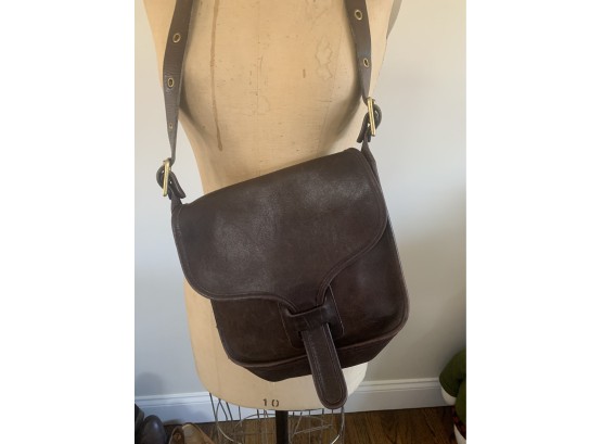 (#92) Brown Leather Vintage Coach Handbag