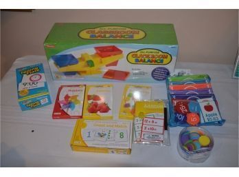 (#78) Classroom Balance Scale, Math Cards, Telling Time Cards