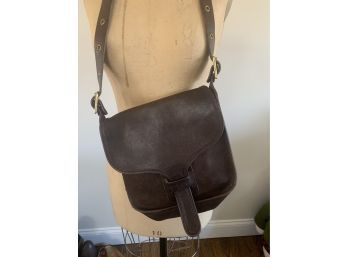 (#92) Brown Leather Vintage Coach Handbag