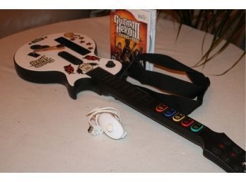 Wii Guitar Hero III Legends Of Rock Game, Gibson Les Paul Controller With Strap