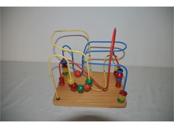 (#147) Child Wooden Bead Maze Toy