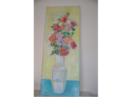 (#44) Tall 5ft Original Unframed Hand-painted Acrylic Painting