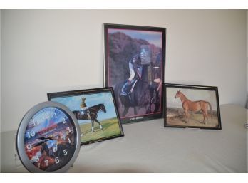 (#127) Assortment Of Horse Related Wall Decor Items