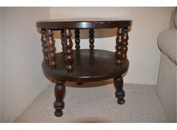 Solid Pine Wood Round 3 Leg Side Accent End Table
