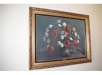 (#3) Framed Picture Floral Arrangement 'gift Of Flowers' Hoffman