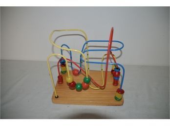 (#147) Child Wooden Bead Maze Toy