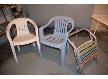 Outdoor Patio Chairs (2), Beach Sand Chair