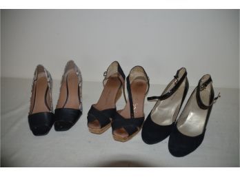 (#154) Ladys Shoes (3) Bandelino Size 6.5, Calvin Klein Lizard Print Size 7, Espadrille Size 6.5/7