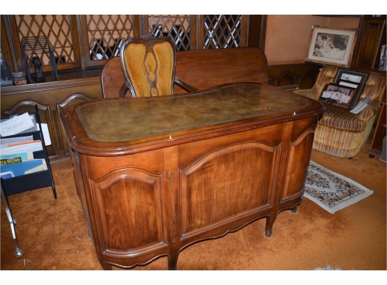 Beautiful Solid Wood Desk Secret Compartment And Chair