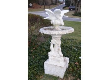 Cement Bird Bath Pedestal