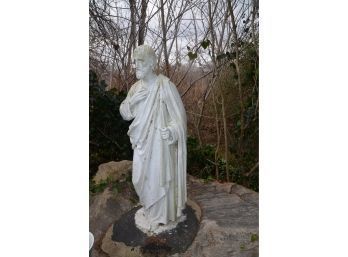 Cement St. Joseph Statue 45'H (not Sure If Can Be Removed) Call To Preview