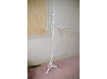 (#77) White Metal 51' Floor Standing Hanger