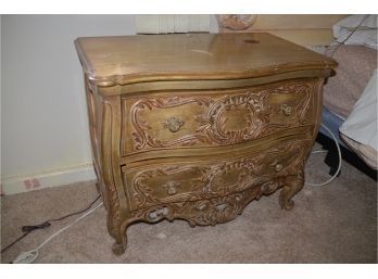 Vintage French Provincial 2 Drawer Night Stand