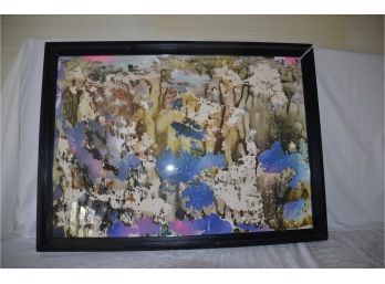(#152) Original Water Color 2 Dimension By Benedetto Mollura Frame Not Good.