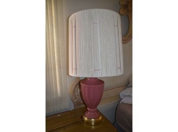 Pink Ceramic Table Lamp String Shade