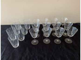 (#8) Wine 12 And 7 Drink Vintage German Delicate Glasses