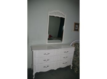Vintage French Provincial 6 Drawer Dresser And Mirror