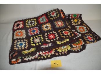 (#114) Vintage Crochet Blanket 74x54