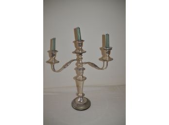 (#10) Silver Plated Candelabra 18.5'H