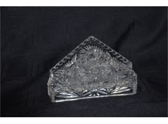 (#55) Cut Glass Paper Napkin Holder