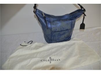 Cole Han Leather Blue/green Handbag With Dust Bag