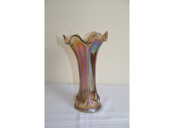 (#30) Iridescent Glass Vase 8.5'H